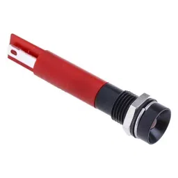 RS PRO Red Panel Mount Indicator 12 V, Mounting Hole Size 8 mm, Termination Type Solder Tab, IP Rating IP67, Model No 212547-47