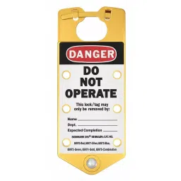 BRADY 1.5 inch Labeled Lockout Hasp Gold, 9MFH7 (Pack of 6 Padlock)-image-41