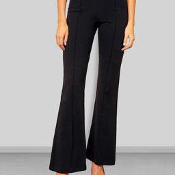 Dream Beauty Fashion Women Easy Wash Pleated Mid Rise Relexed Fit Bootcut Trousers-picture-47