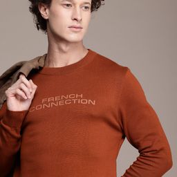 French Connection Pure Cotton Knitted Typography Pullover Sweater-image-13