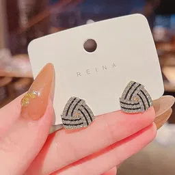 ONUYX women Triangular Studs Earrings-8