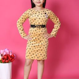 BARKAT DESIGNING PLANET Floral Woollen Bodycon Dress-2