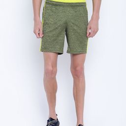 rock.it Men Green Solid Regular Fit Sports Shorts-image-14