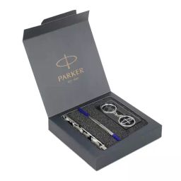 Parker Vector Chrome Blue Roller Ball Pen With Key Chain 9000024567-image-41