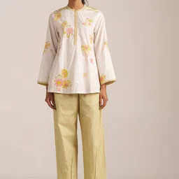 Ganga Oasis Embroidered Pure Cotton Co-Ord Set-picture-25