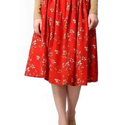 Moda Rapido Printed Flared Skirt-picture-43