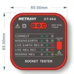 Metravi ST-09A 16A  Socket Polarity Tester 250V AC image 2