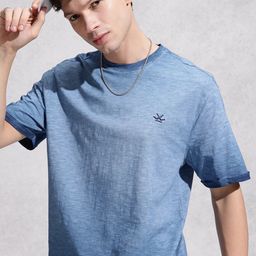 WROGN Ombre Drop-Shoulder Sleeves Pure Cotton Oversized T-shirt-image-46