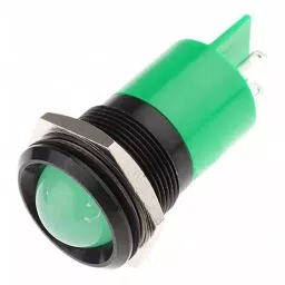 RS PRO Green Panel Mount Indicator 230V AC, Mounting Hole Size 22 mm, Termination Type , Model No 207949-21