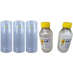 Lab Junction 30 mm Turbidity Meter Test Tube With 100 and 400NTU/JTU Solutions Pack of 3 Pcs-37