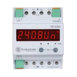 Elmeasure Programmable Multifunctional Transducer with Energy Parameter 0.2% Accuracy Class 2 Analog Output, 5 A Inbuilt and RS485, TR5200D4100G-19