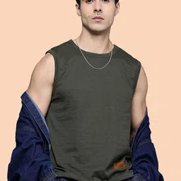 ETC Round Neck Sleeveless Regular Fit T-Shirt-image-70