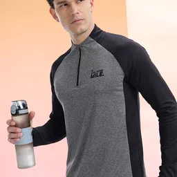 HRX by Hrithik Roshan Colourblocked Rapid-Dry High Neck Running T-shirt-picture-10