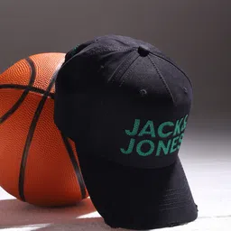 Jack & Jones Men Black & Green Embroidered Baseball Cap-picture-41