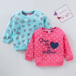 Babyhug Full Sleeves Sweatshirts With Graphics Pack of 2 - Multicolor-image-108