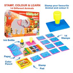 Ratnas Stamp Art Animals - Multicolour-12
