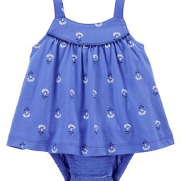 Carters Baby Floral Tank Sunsuit - Blue-image-26
