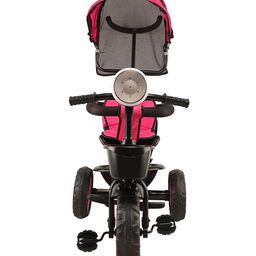 JoyRide Learn To Ride Stalwart Plug N Play Music And Light Tricycle With Safety Harness Parental Handle & Removable Canopy - Pink-6