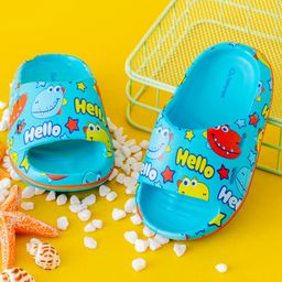 Babyoye Slip on Flip Flops Dino Print - Blue-image-61