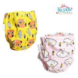 THE LITTLE LOOKERS Potty Training Pants for Babies I Reusable & Waterproof Pull up Underwear | Cloth Diaper for Babies-Yellow & Pink - Small (1 Year - 2 Years) (Pack of 2)-14