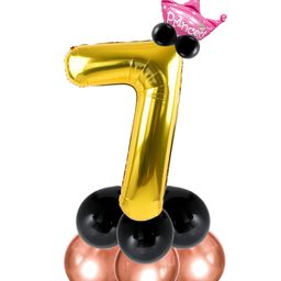 Decor Mantra Number 7 foil balloon 32 inch for birthday decoration items - Gold - Pack of 13-image-44