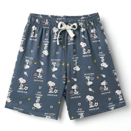 CUCUMBER Sinker Knit Above Knee Length Shorts With Peanuts Graphics - Charcoal Grey-image-97