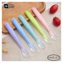 Ortis Soft Tip SiliconeGel Spoon -Pack of 2-Color May Vary-picture-23