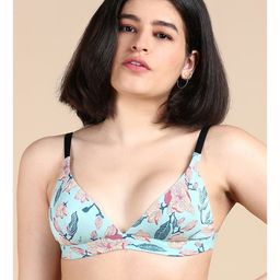 &Circus Modal Knit Floral Printed Adjustable Maternity Bra - Light Blue-image-67