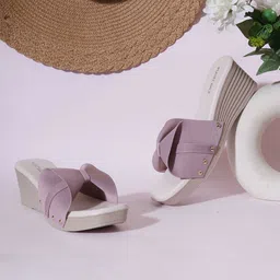 PLANET WALK Textured Platform Mules with Bows-38