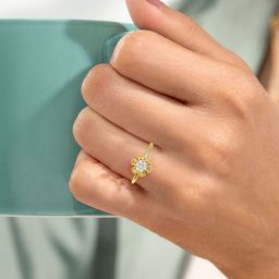 KISNA DIAMOND AND GOLD JEWELLERY Women 14KT Finger Ring Diamond 1.25 gm-4