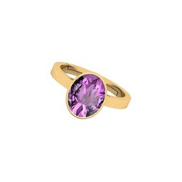 Barmunda gems Purple Stone Studded Gold-Plated Finger Ring-image-83