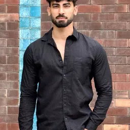 Be Savage Slim Fit Long Sleeves Linen Shirt-image-78