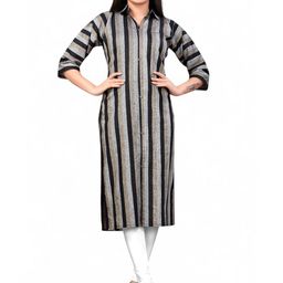 Fabtown Women Striped Flared Sleeves Thread Work Kurta-picture-42