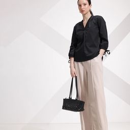 her by invictus Solid V-Neck Top-image-9