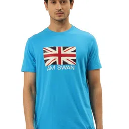 AMSWAN Men Printed Applique T-shirt-image-91