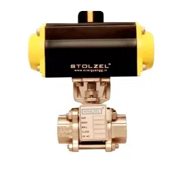 STOLZEL 3.94 inch, 100 mm, CF8 Single Acting 3 Piece Design Ball Valve Screwed End-28