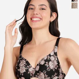 shyaway Pack Of 2 Printed Medium Coverage Lightly Padded T-shirt Bras With All Day Comfort-picture-46