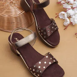 AIWIE Women Embellished Block Sandals-picture-18