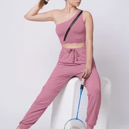 Fitkin Women Solid Medium Coverage Anti Odour One-Shoulder Workout Bra-15