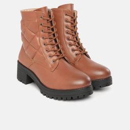 Allen Solly Women Mid-Top Textured Regular Boots-34
