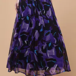 Hive91 Abstract Printed A-Line Maxi Skirt image 3