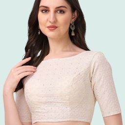 Moda Rapido Embroidered Cotton Saree Blouse-image-82