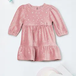 max Print Puff Sleeve A-Line Dress-34