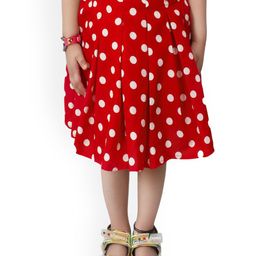 Alisha Moda Girls Printed Flared Knee Length Skirt-image-94
