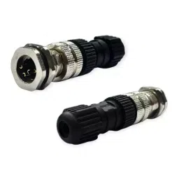 SETMI INDIA M12 Connector 3-Pin IP67 for Power, Signal and Data Transmission, Black & Silver image 2