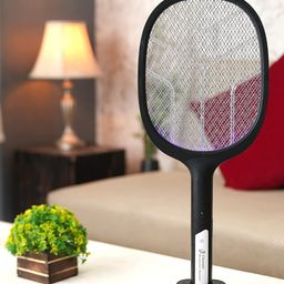 Classic Mosquito Racket With Warranty 6 Months Rechargeable Insect Killer Mosquito Bat With Led Lights 1200mah Lithium Ion Battery - Black-2