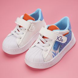 Babyoye Casual Shoes with Velcro Closure & Dino Printed - Blue & White-image-31