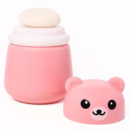 THE LITTLE LOOKERS Portable Baby Skin Care Baby Powder Puff with Box Holder Container for New Born and Kids for Baby Face and Body (Panda-Pink)-24