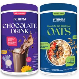 Healthy Nutritional Fitbhim Chocolate Drink & Ready To Eat Instant Oats Combo 500 g (Pack of 2)-10