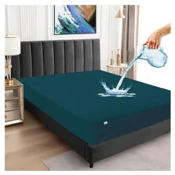 GADDA CO Mattress Protector Waterproof Fitted Cover Cotton Queen Size Mattress Protector (Peacock)-picture-49
